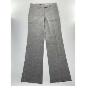 Theory Dress Pants Womens 0 x 32.5 Inseam Heather Gray Wool Flare Leg Low Rise